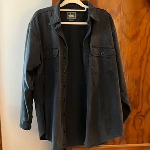 Woolrich softest black grey button down